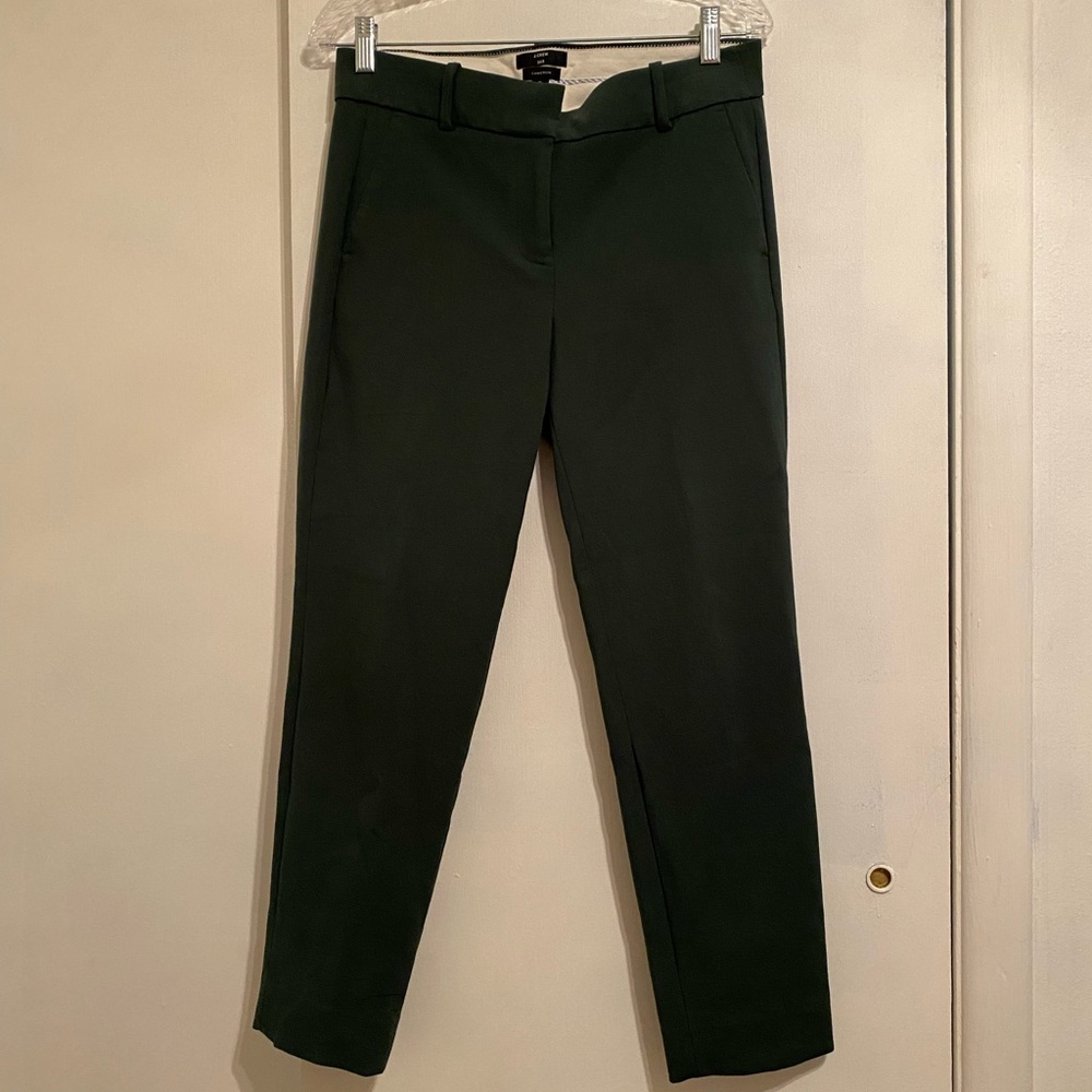 J. Crew Dark Green  (Cameron) Women's Size 6 Dress Trousers/Pants, Casual Wear